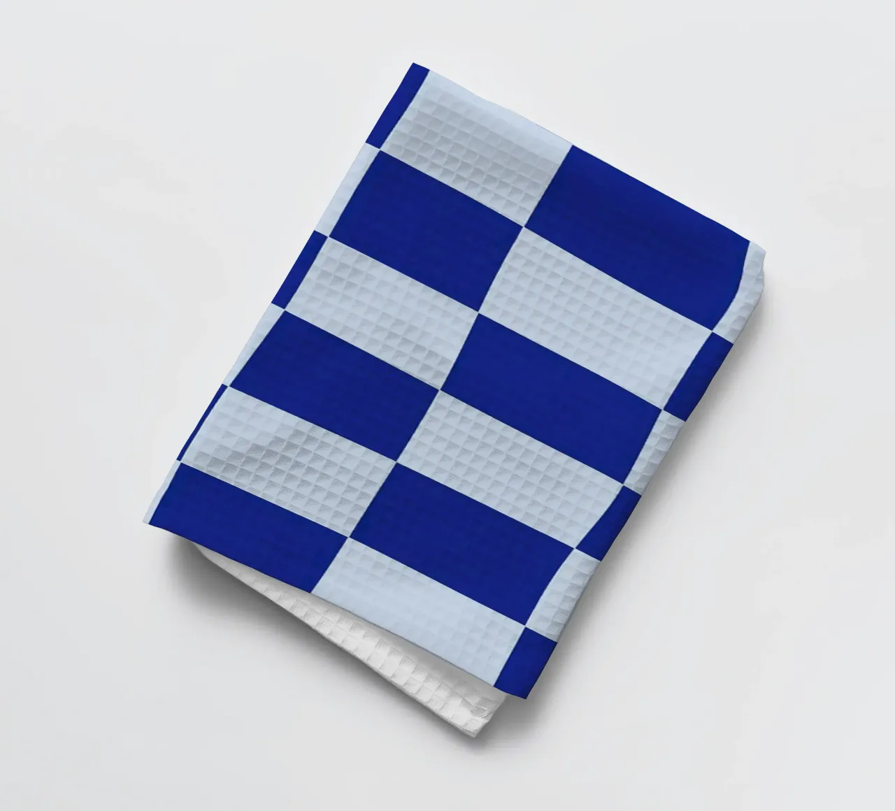 Groovy retro vibrant pattern checks- Blue Geschirrtuch von TijanaArtStudio88