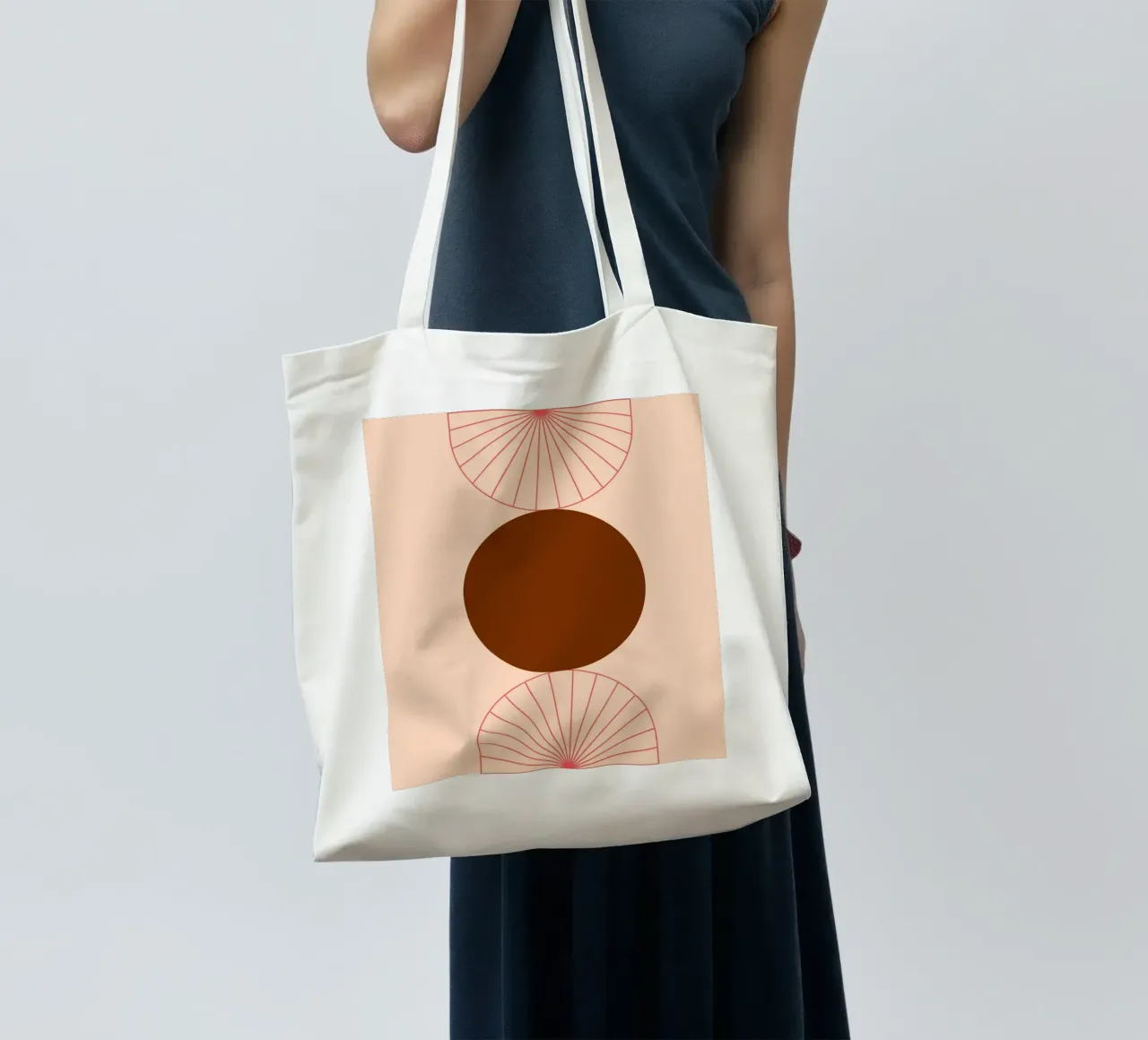 line circle minimal 01 borsa in juta da Creaton
