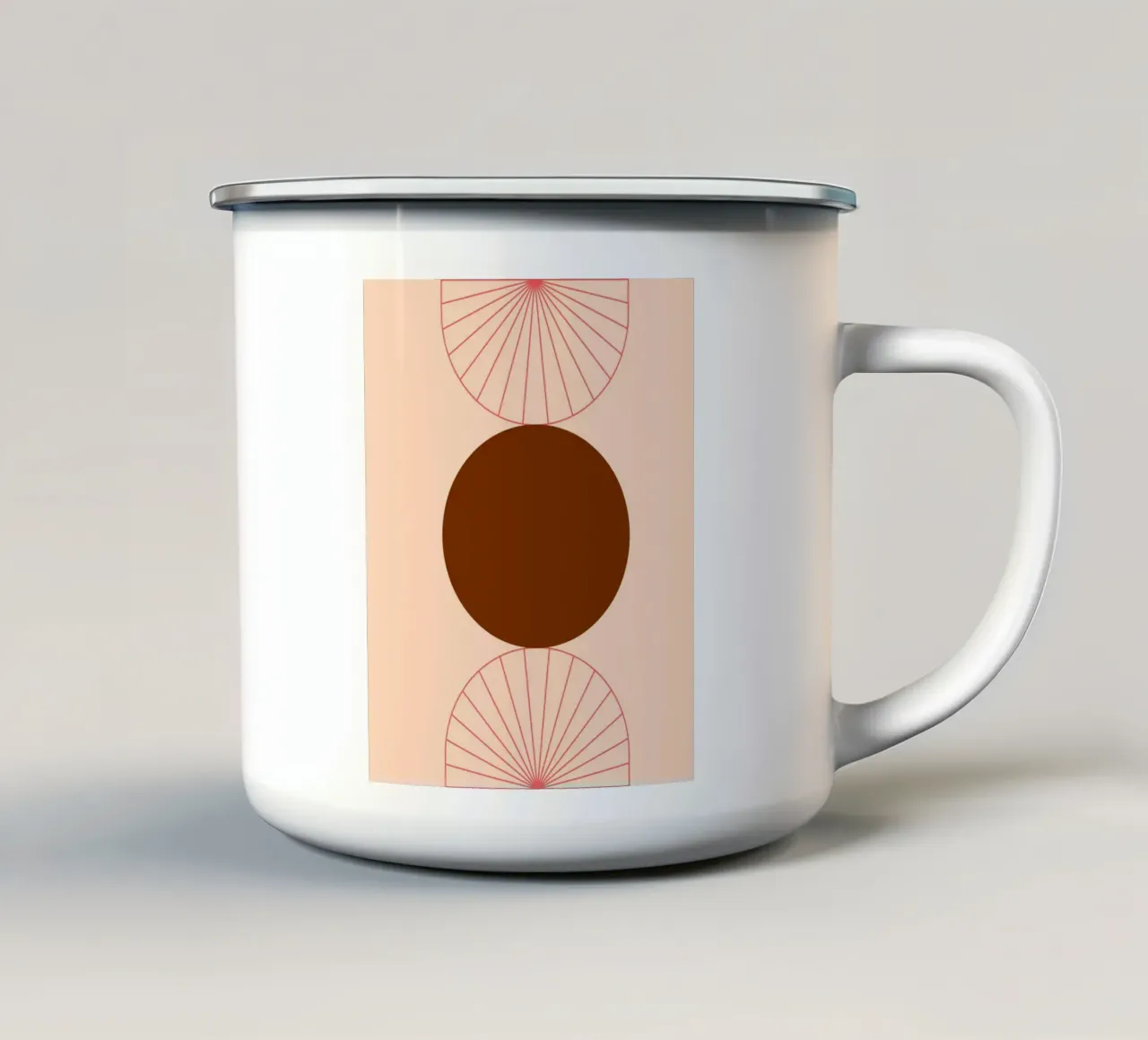 line circle minimal 01 tazza in smalto da Creaton