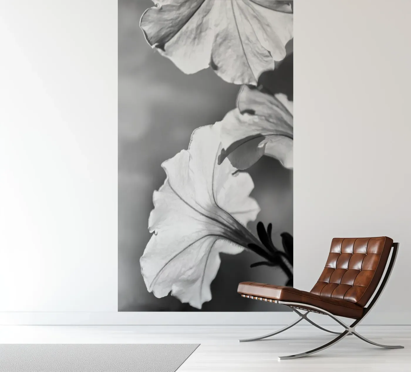 Flora 2 fotobehang van rafael campezato - black and white