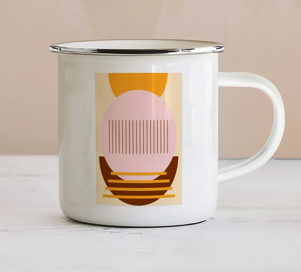 line circle minimal 03 tazza in smalto da Creaton