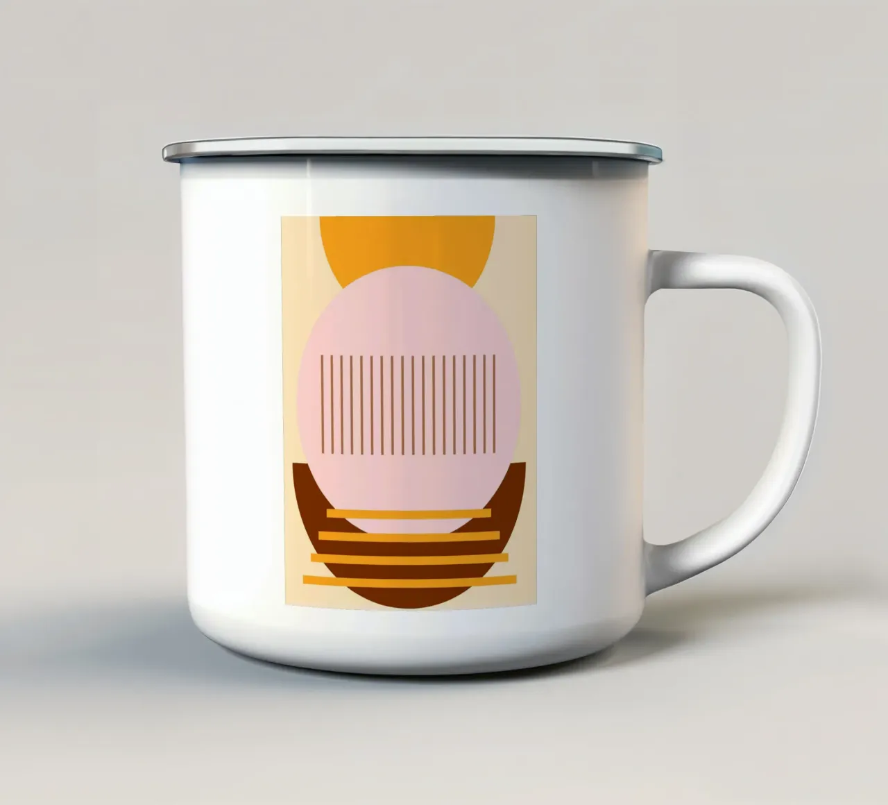 line circle minimal 03 tazza in smalto da Creaton