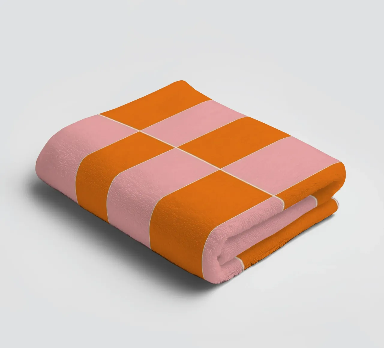 Groovy retro vibrant pattern checks- Orange pink asciugamano da bagno da TijanaArtStudio88