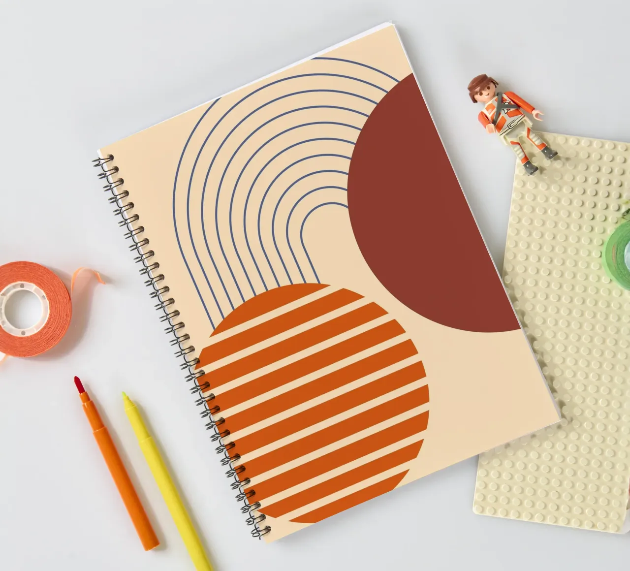 line circle minimal 04 spiral notebook by Creaton