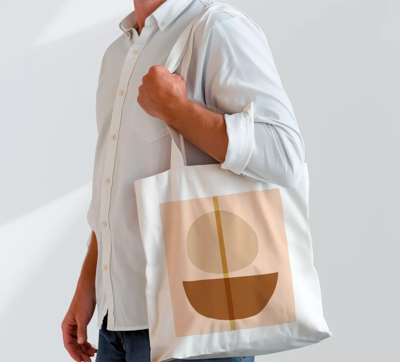 line circle minimal 05 borsa in juta da Creaton
