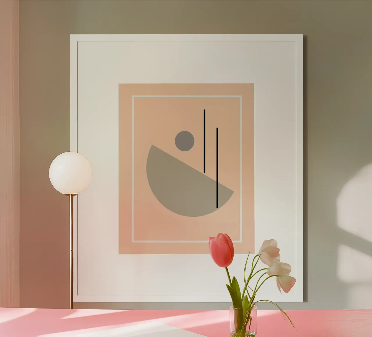 inbalance curve shape 01 poster con telaio in plastica da Creaton