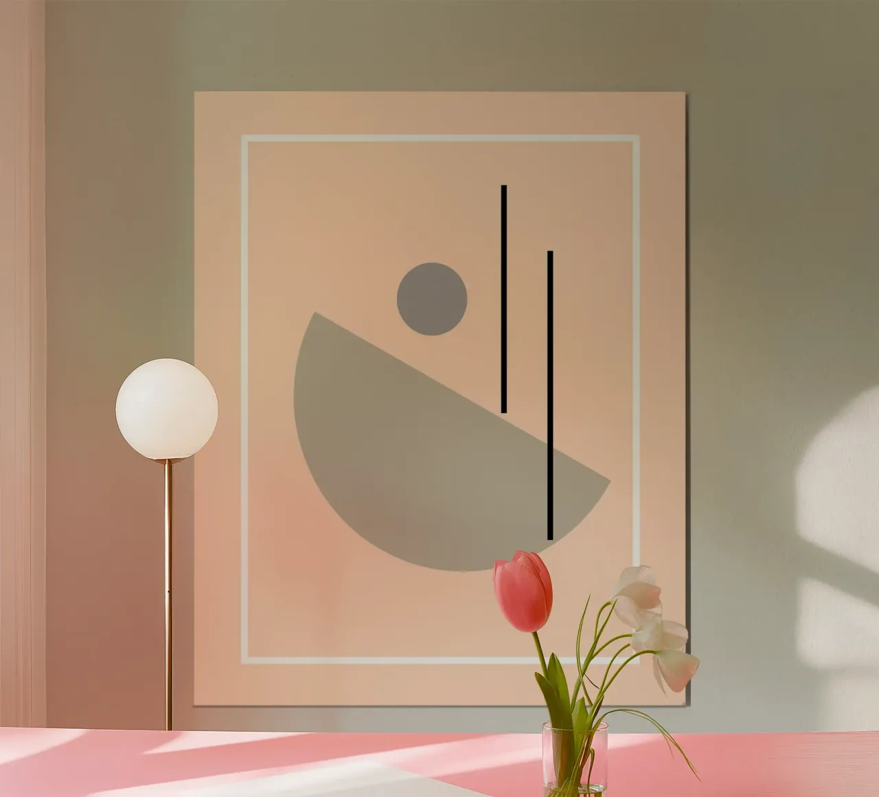 inbalance curve shape 01 poster con telaio in plastica da Creaton