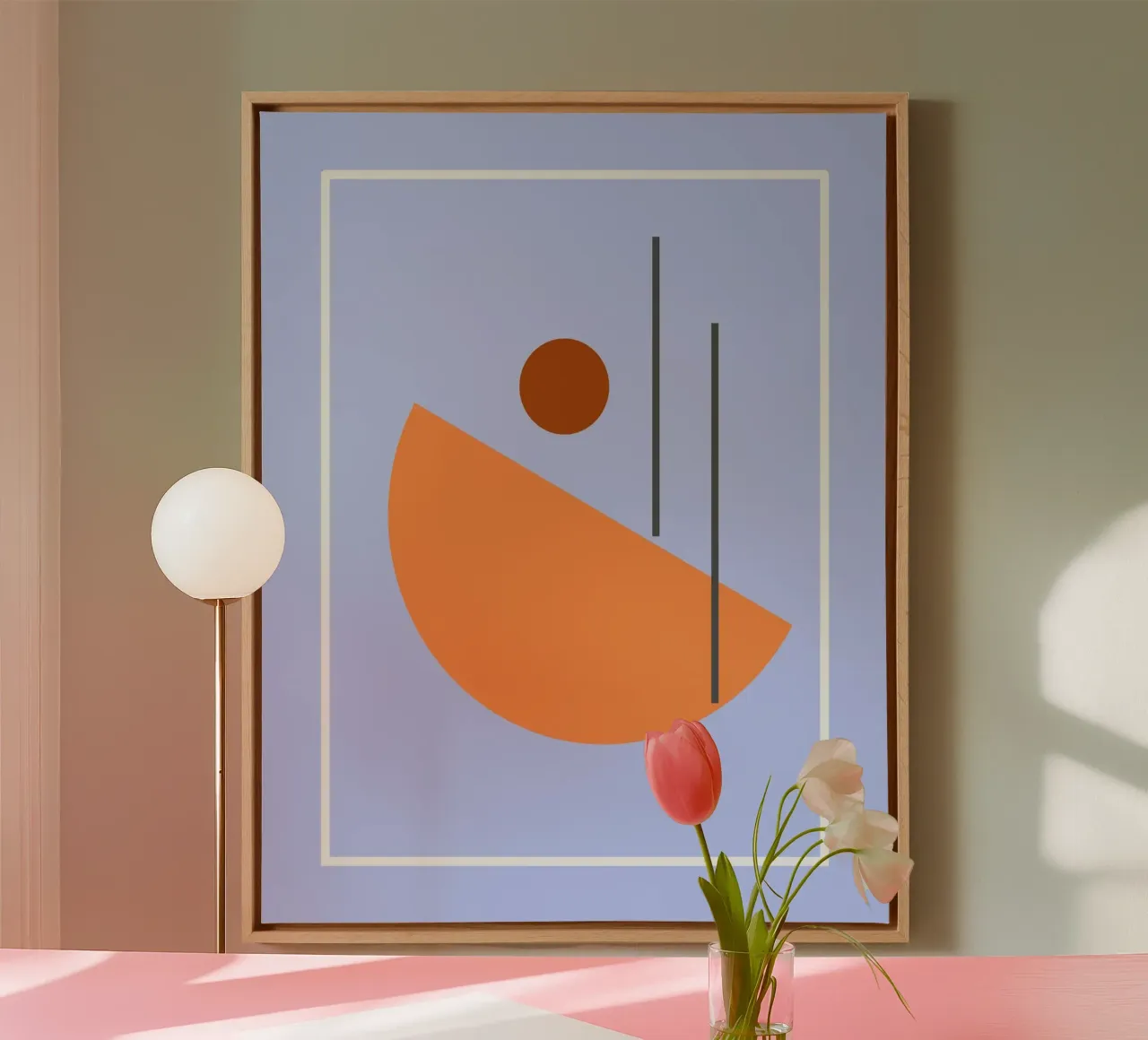 inbalance curve shape 03 Leinwand mit Schattenfugenrahmen von Creaton