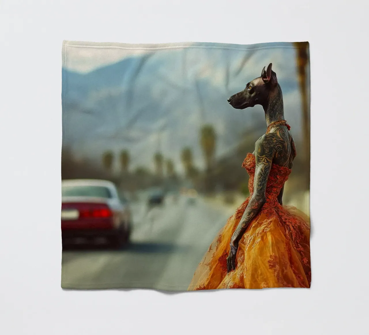 Solène Fleecedecke von Affiches Chien Originales – Dogland