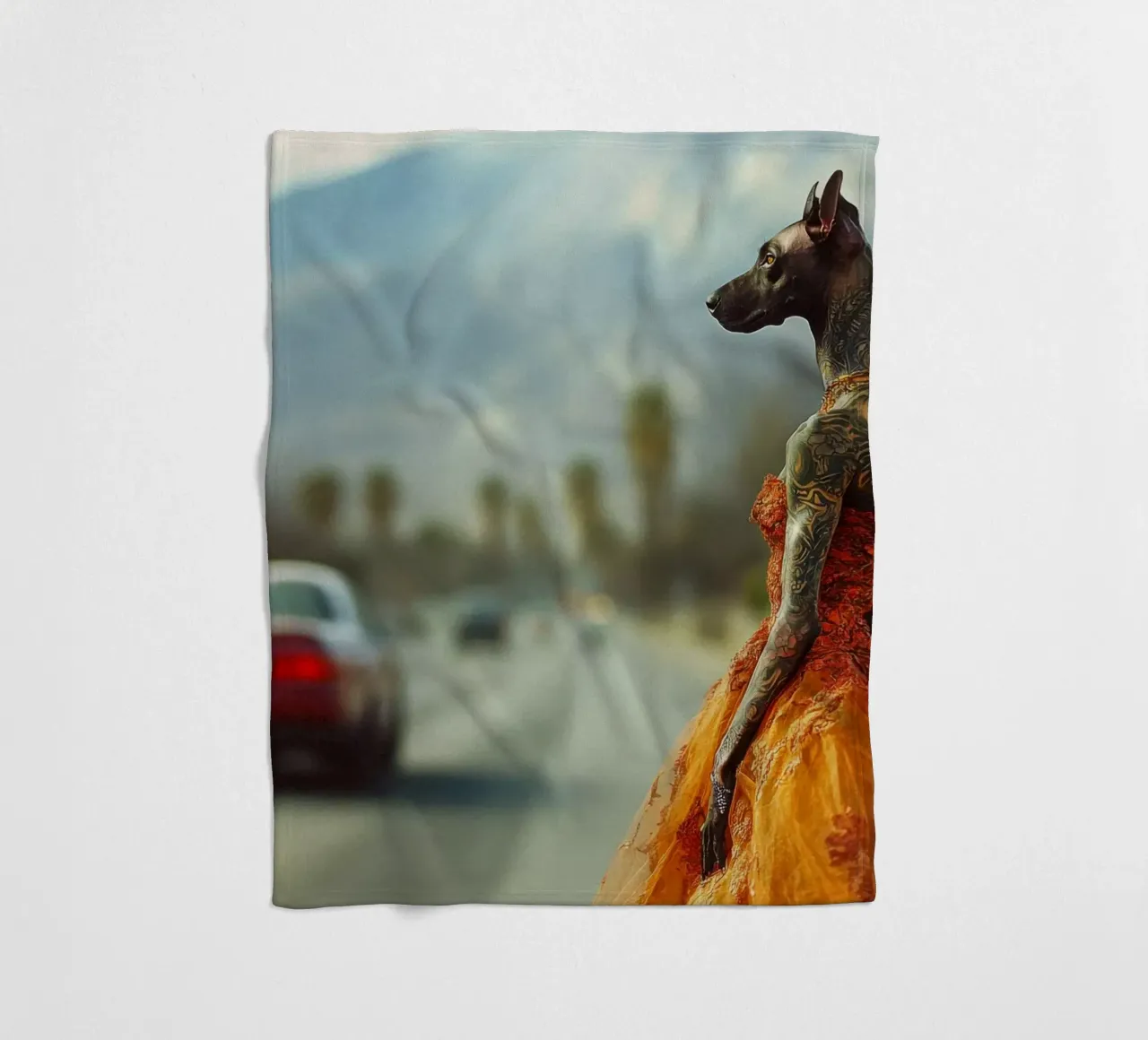 Solène Fleecedecke von Affiches Chien Originales – Dogland