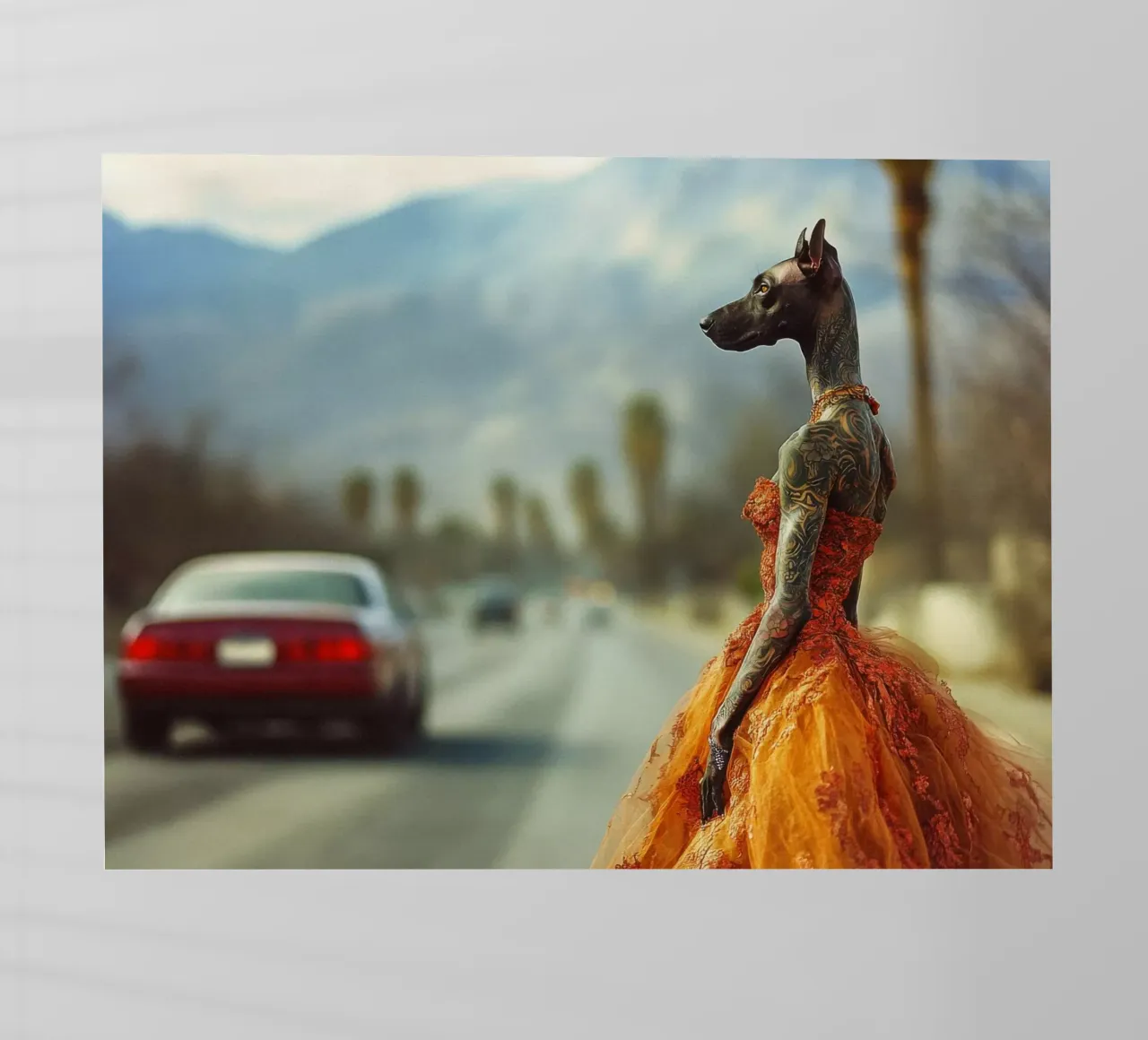 Solène pellicola backlit da Affiches Chien Originales – Dogland