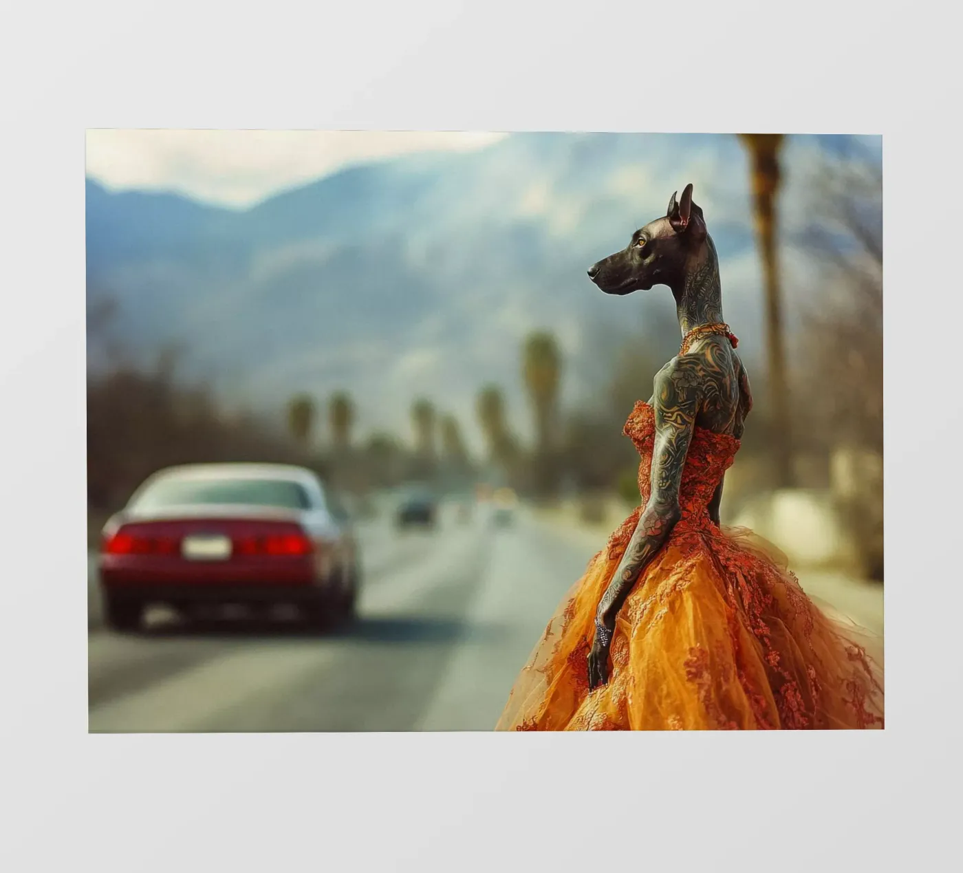 Solène fotobehang van Affiches Chien Originales – Dogland