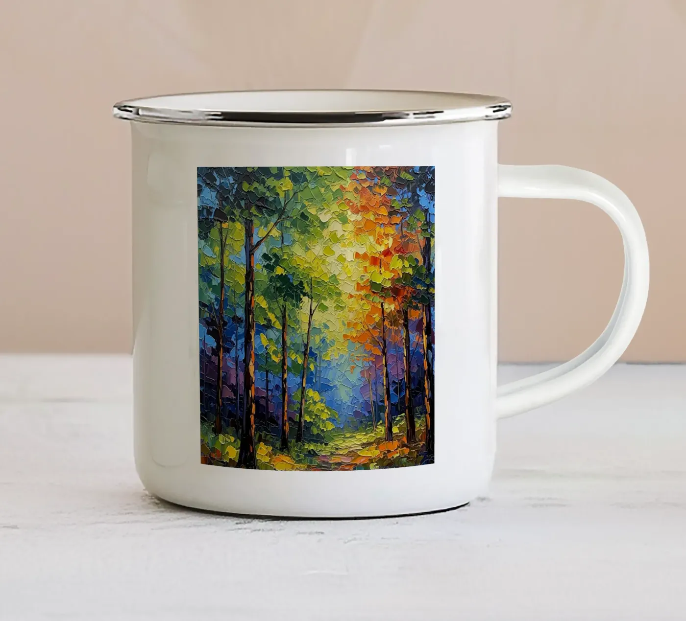 Path Through the Forest enamel mug by Artistic-shop