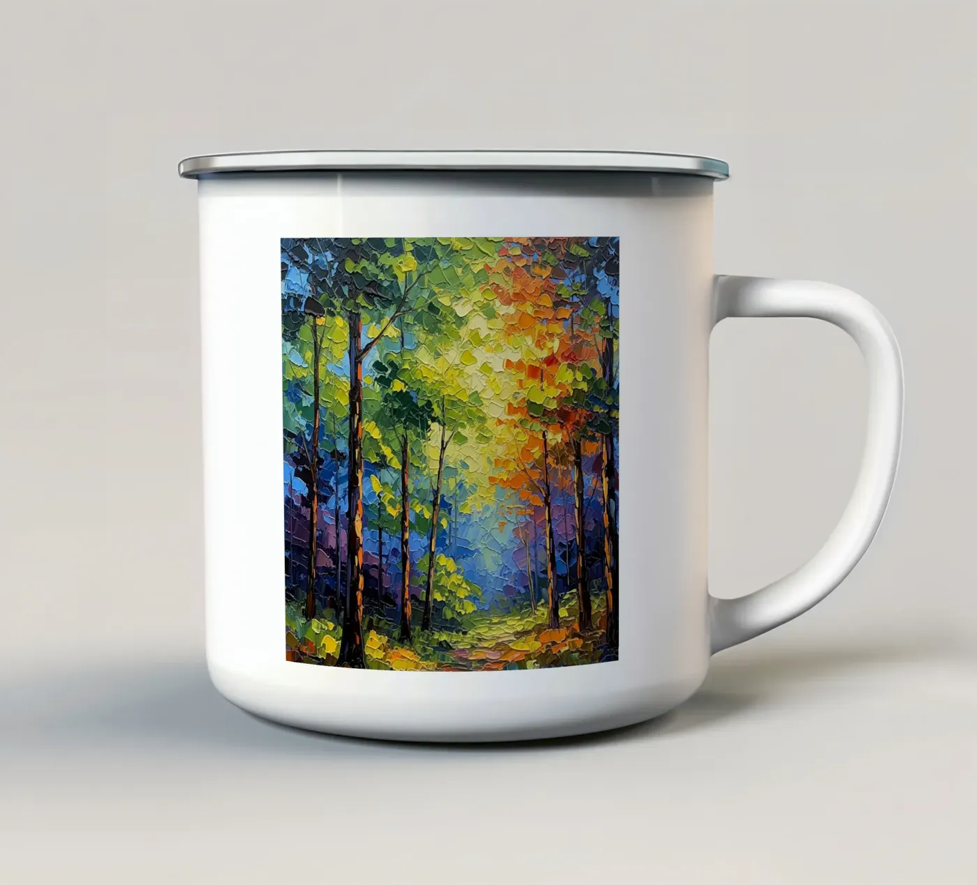 Path Through the Forest enamel mug by Artistic-shop