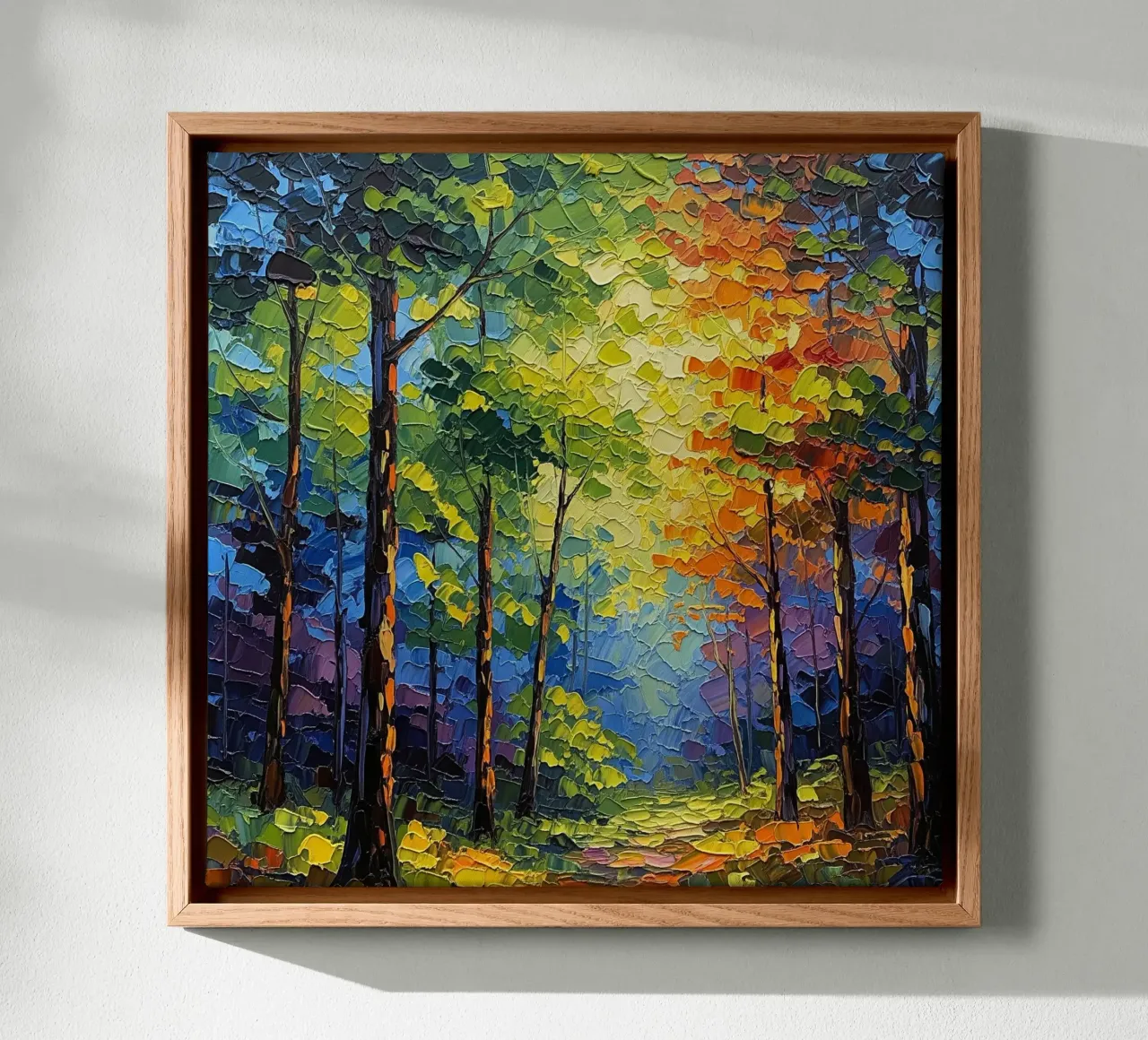 Path Through the Forest canvas with Floater frame by Artistic-shop