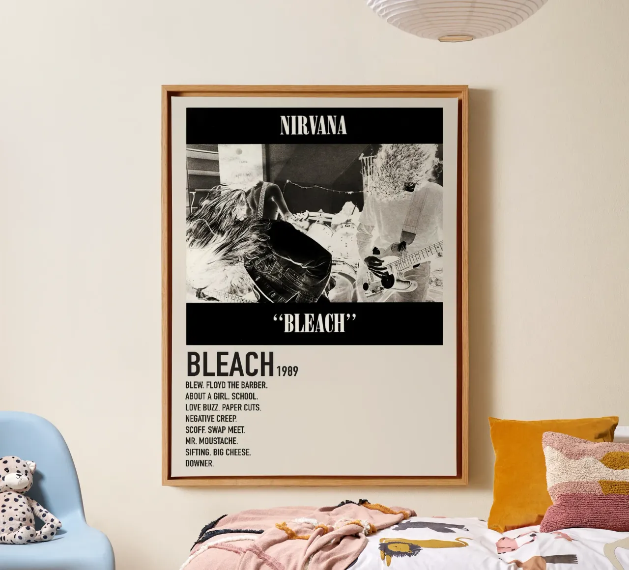 Nirvana Bleach tela con Cornice a cassetta da Roronoa7