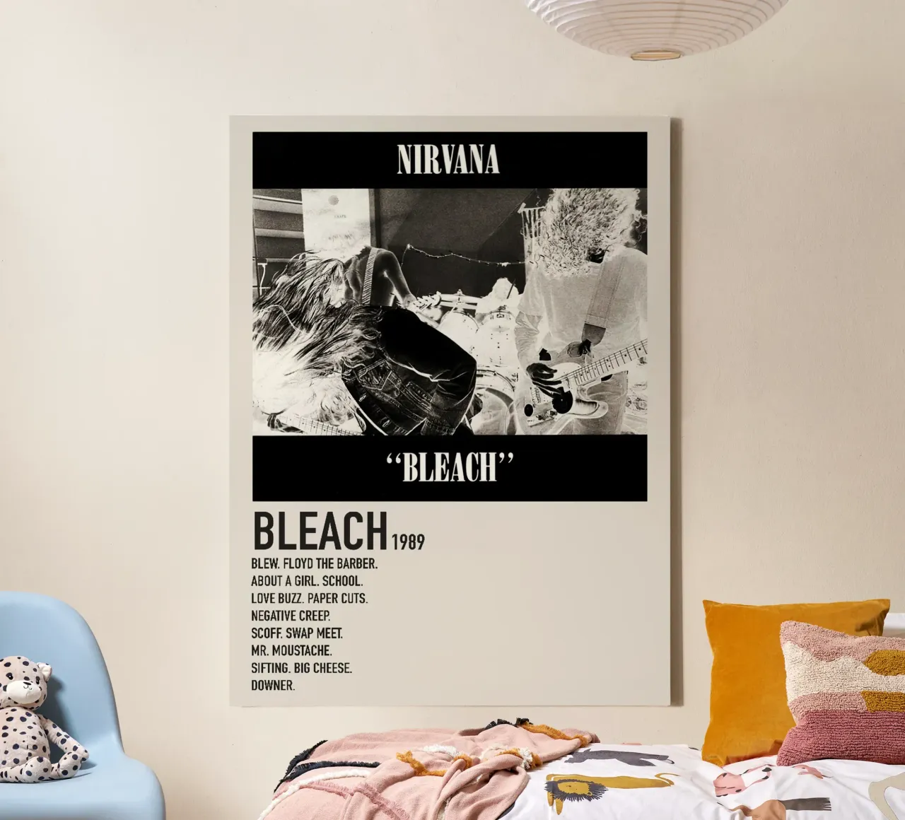 Nirvana Bleach tela con Cornice a cassetta da Roronoa7