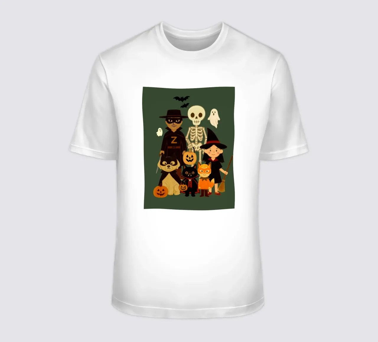 Illustrazione della piccola banda di Halloween t-shirt da Taika Tori Art