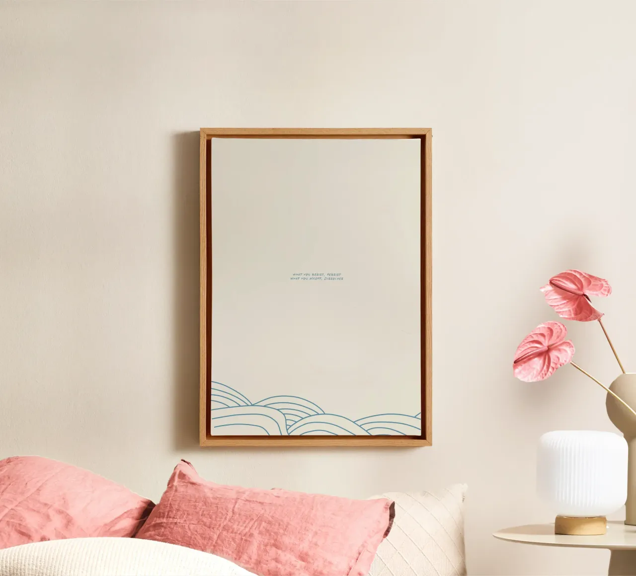 Resist Accept canvas with Floater frame by PurePeachStudio