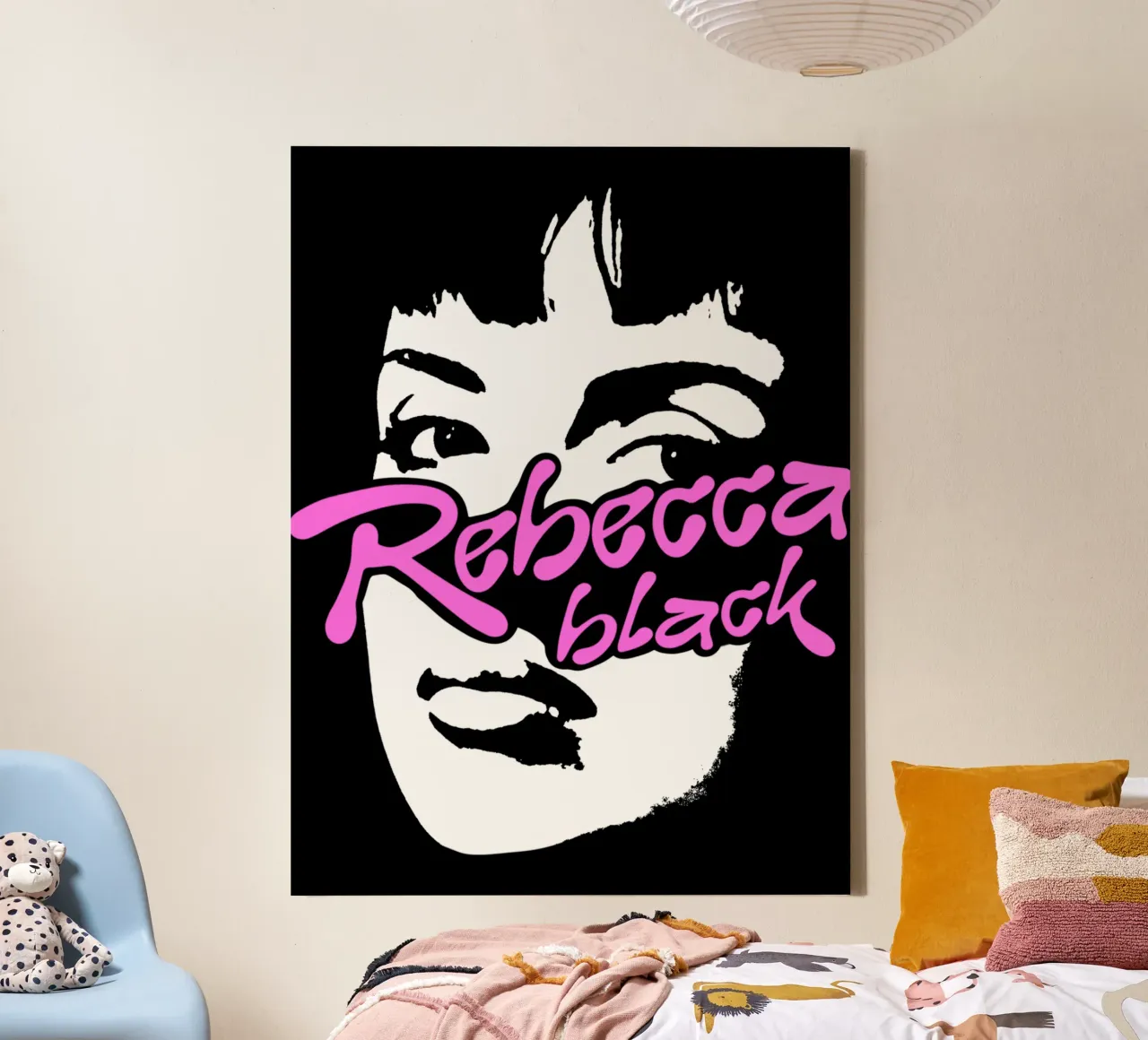 Silhouette Face - Rebbeca Black tela con Cornice a cassetta da igoshdesigns