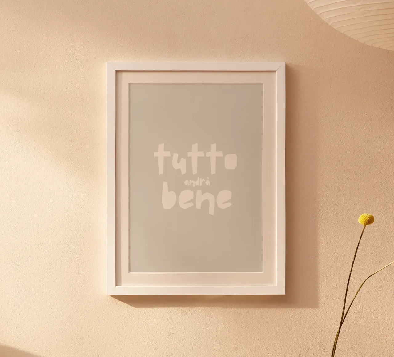 Tutto Bene poster con telaio in alluminio da PurePeachStudio
