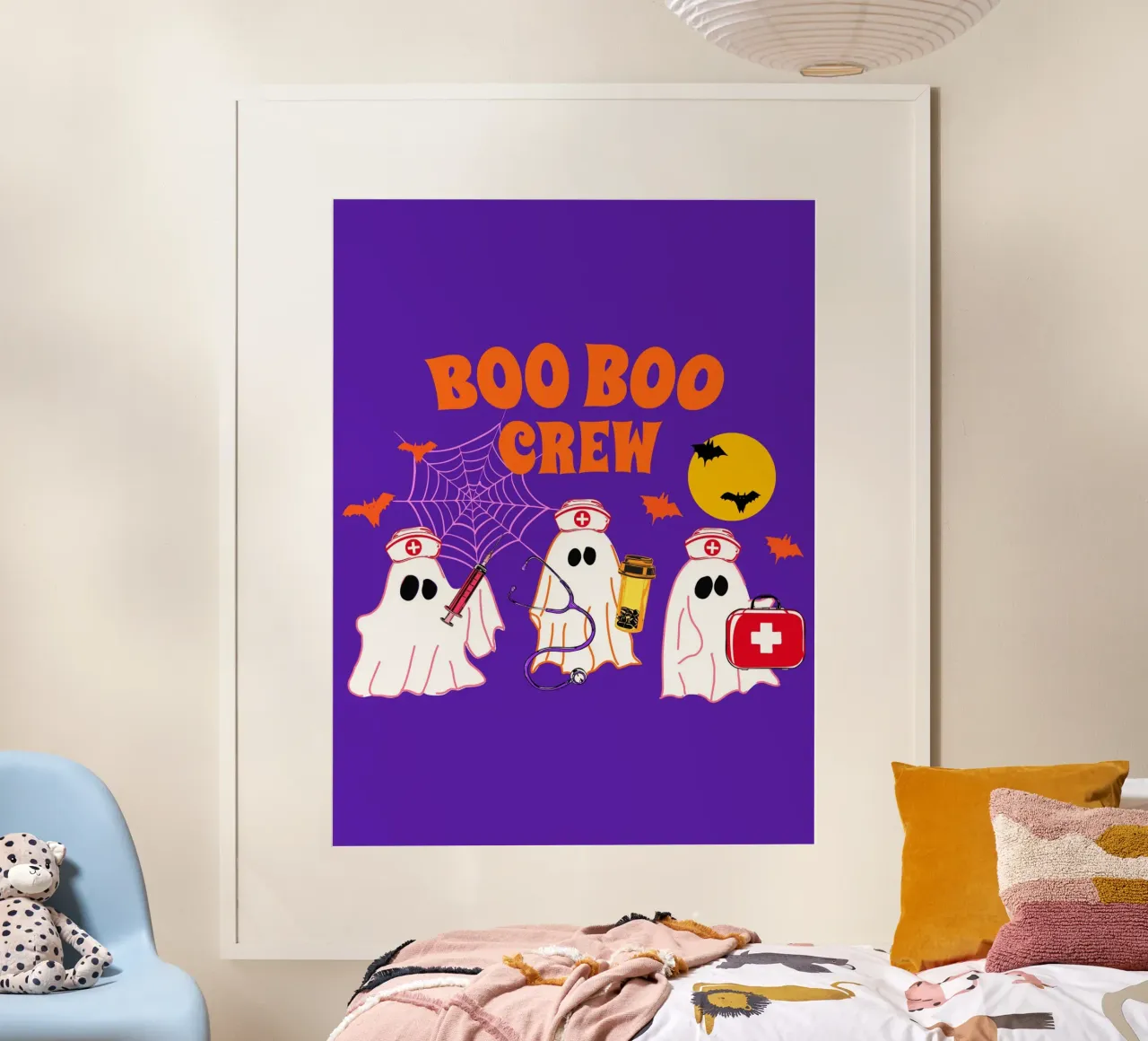 Boo Boo Crew Fantasma infermiere Illustrazione di Halloween poster da EDMPROJECT