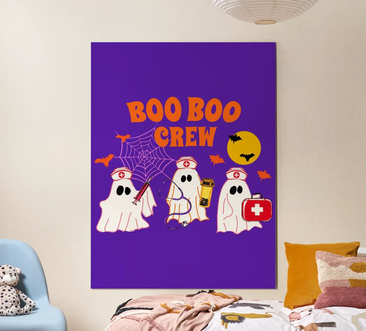 Boo Boo Crew Fantasma infermiere Illustrazione di Halloween poster da EDMPROJECT