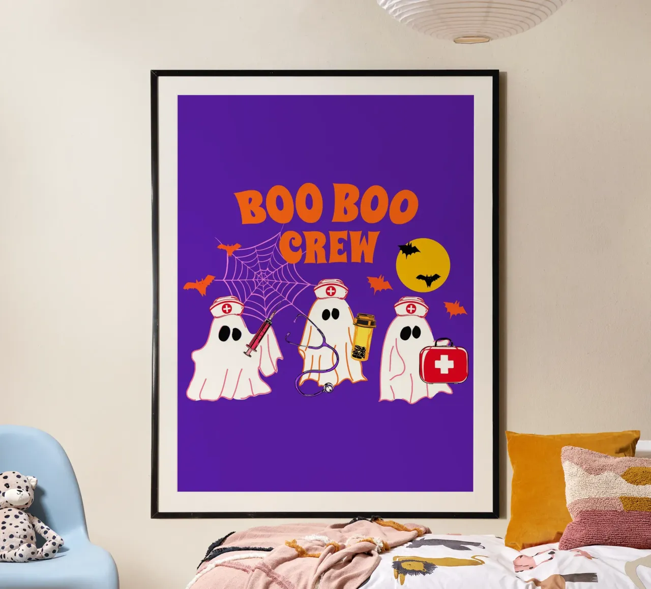 Boo Boo Crew Fantasma infermiere Illustrazione di Halloween poster da EDMPROJECT