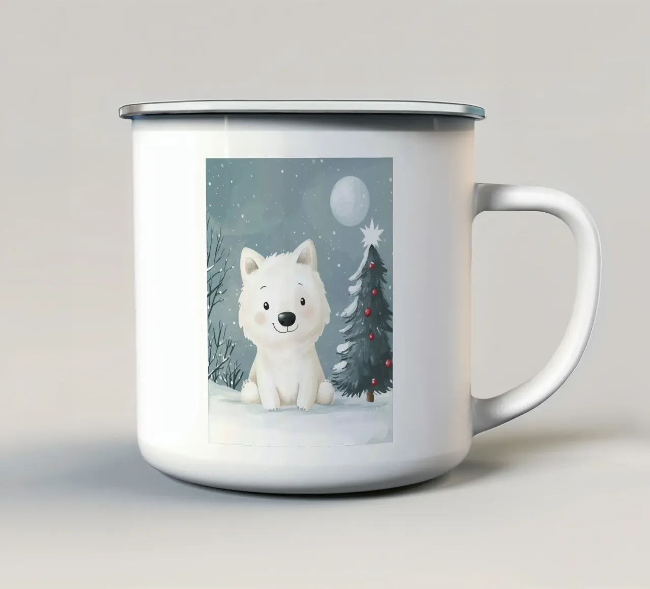 Lupo polare stravagante tazza in smalto da Happy Littles