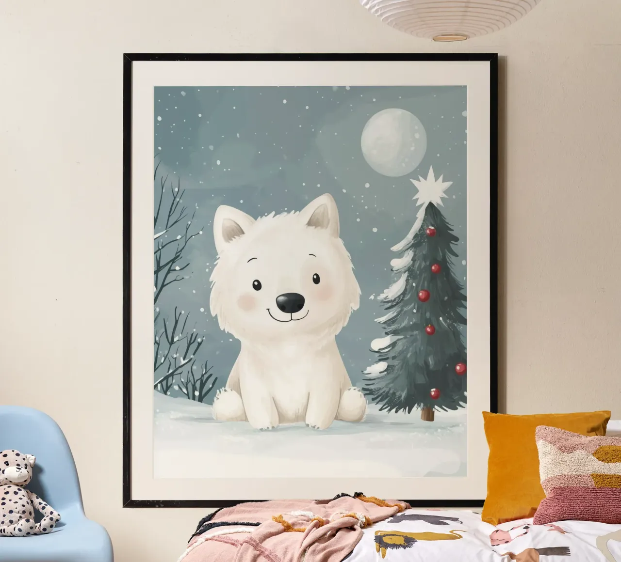 Grillige poolwolf poster van Happy Littles