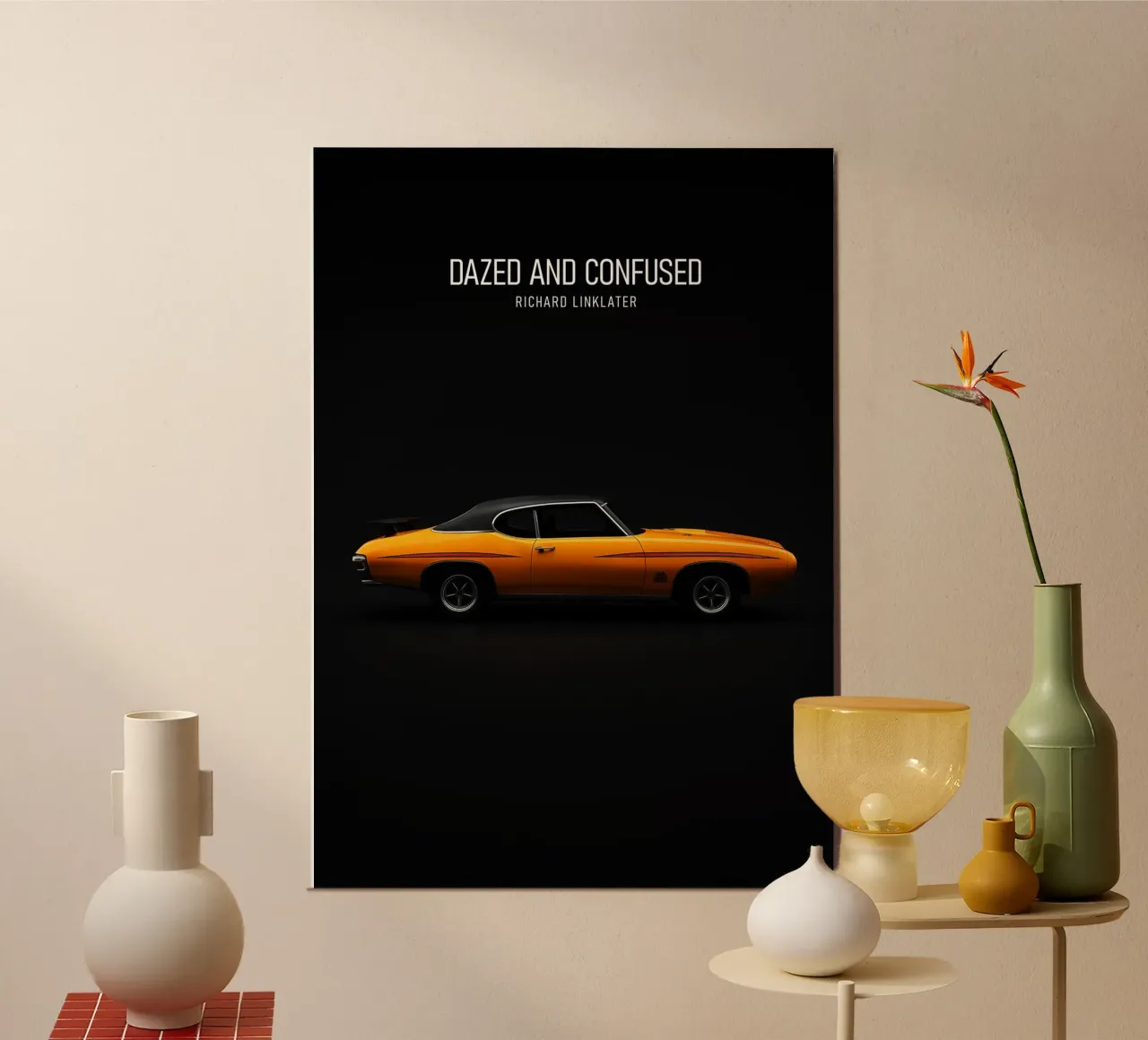 Dazed and confused car poster con telaio in legno da AlexAuto