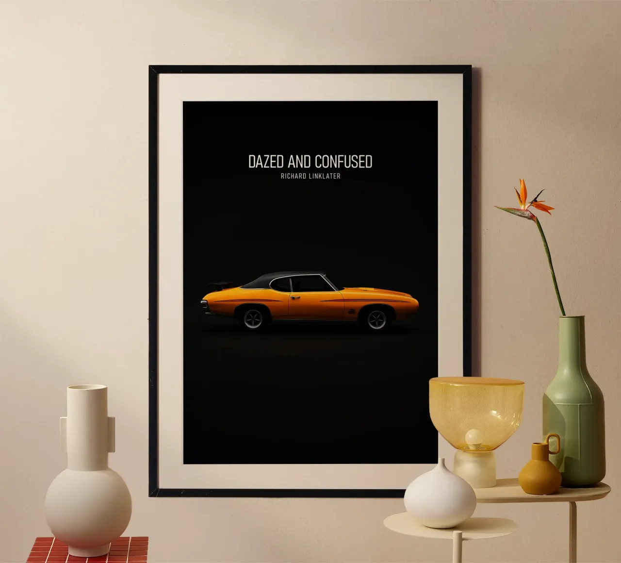 Dazed and confused car poster con telaio in legno da AlexAuto