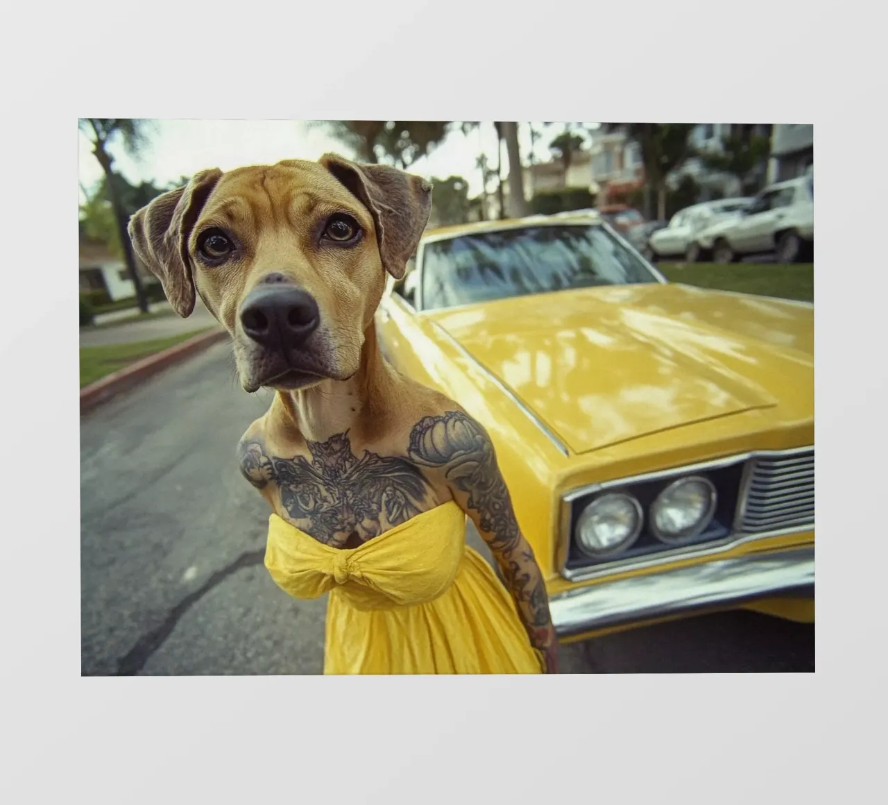 Léa fotobehang van Affiches Chien Originales – Dogland