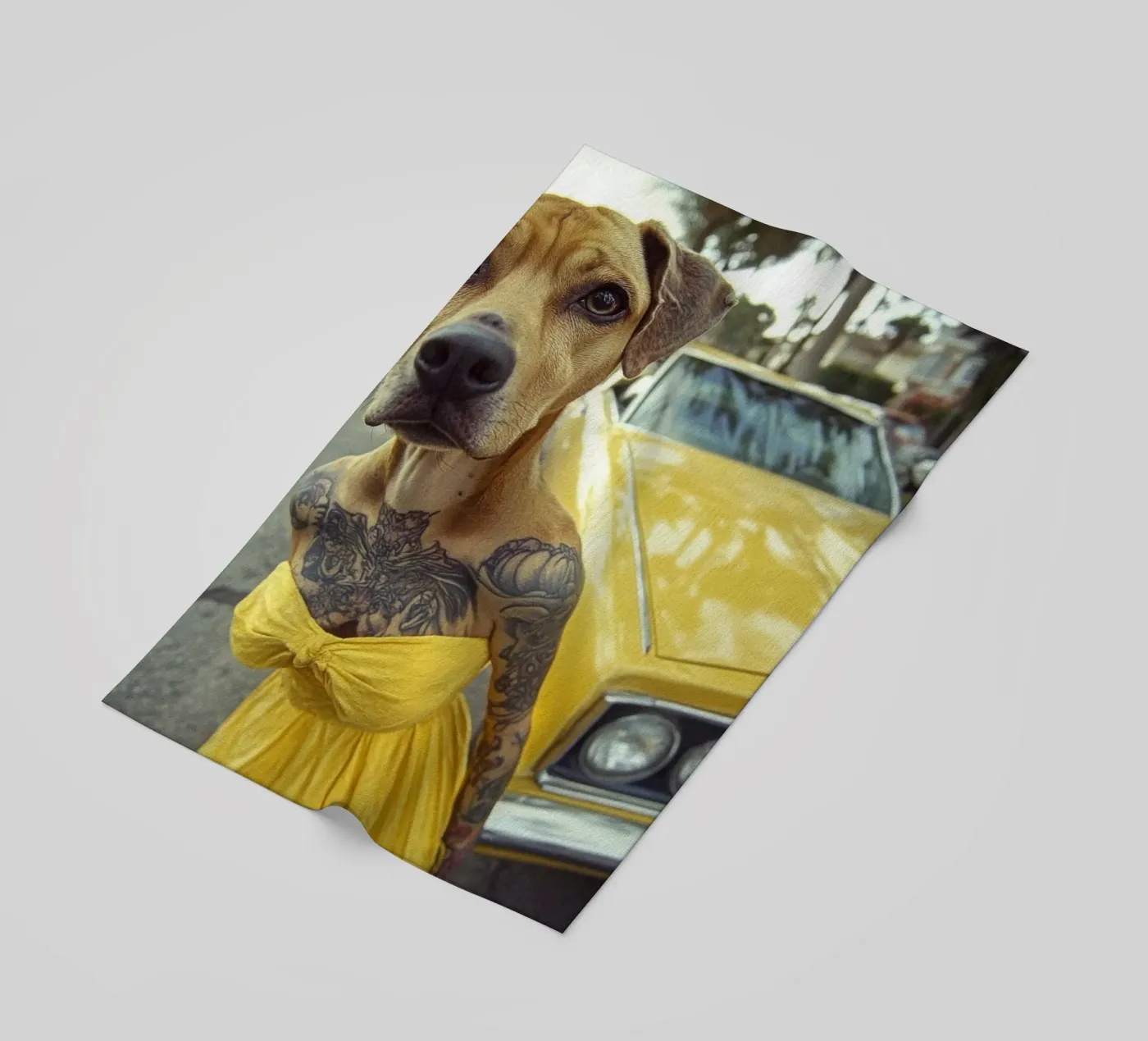 Léa serviette de plage de Affiches Chien Originales – Dogland