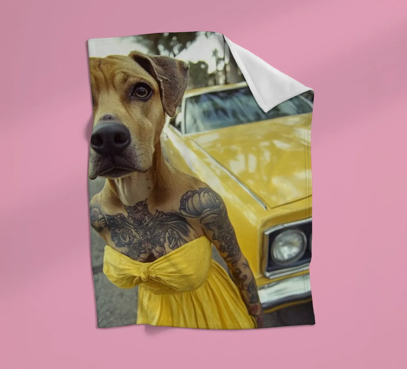Léa Fleecedecke von Affiches Chien Originales – Dogland