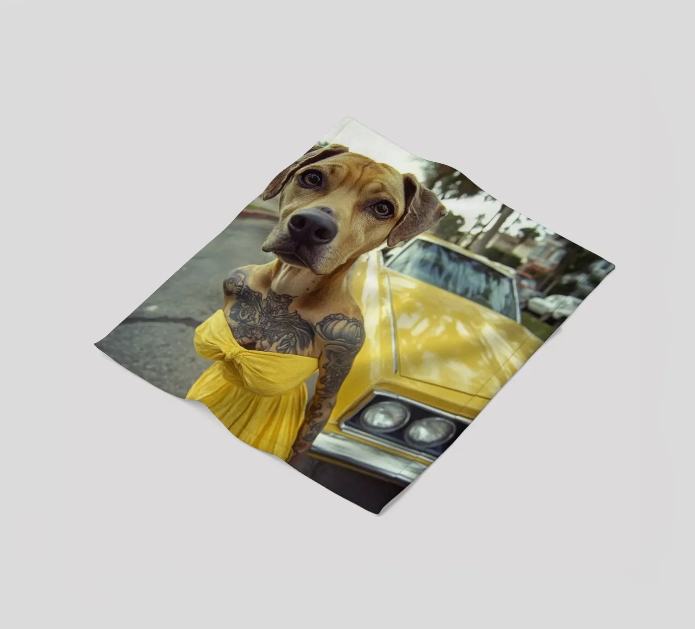 Léa Fleecedecke von Affiches Chien Originales – Dogland