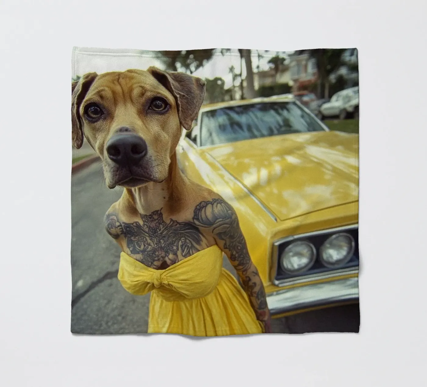 Léa Fleecedecke von Affiches Chien Originales – Dogland
