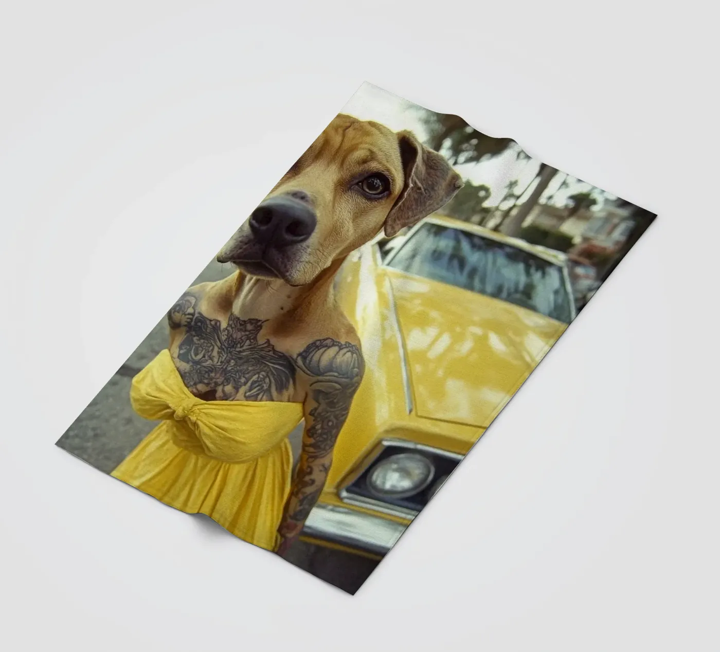 Léa Fleecedecke von Affiches Chien Originales – Dogland