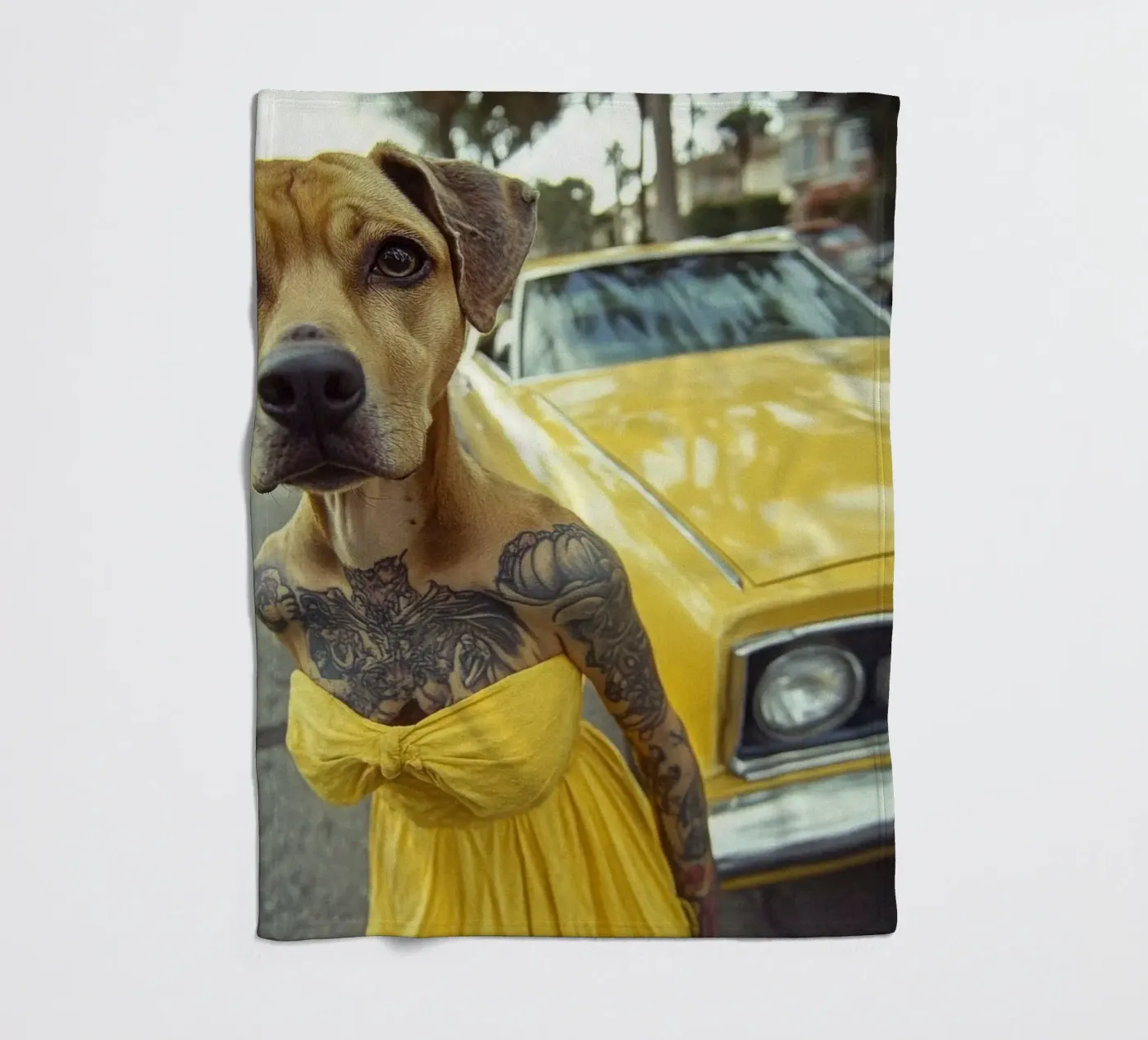 Léa Fleecedecke von Affiches Chien Originales – Dogland
