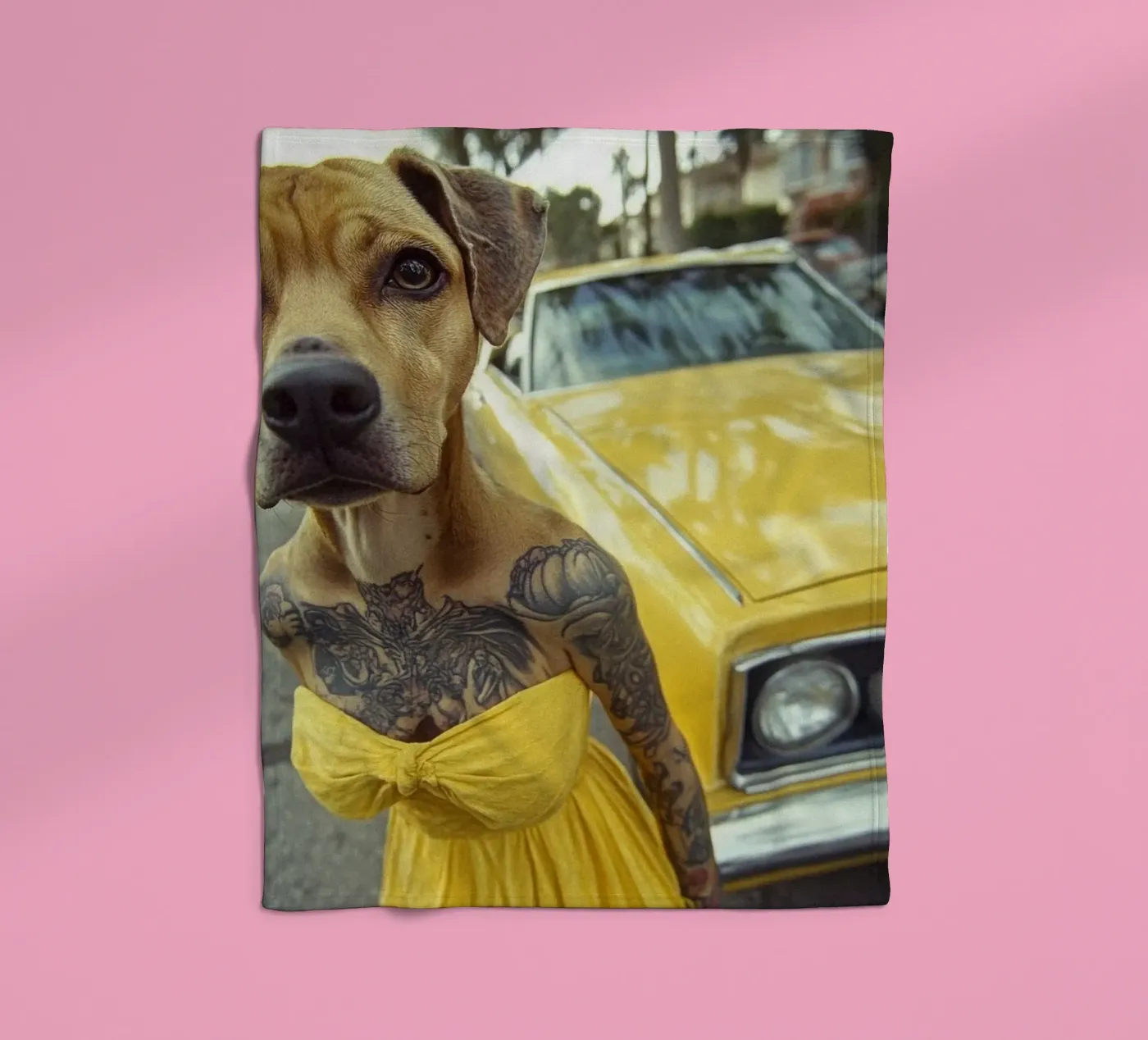 Léa Fleecedecke von Affiches Chien Originales – Dogland