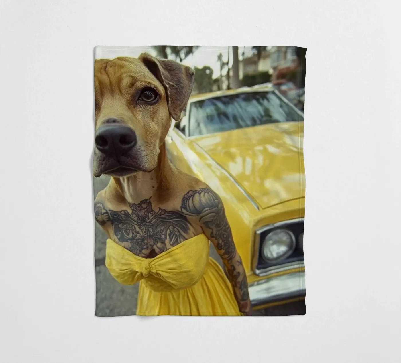 Léa Fleecedecke von Affiches Chien Originales – Dogland
