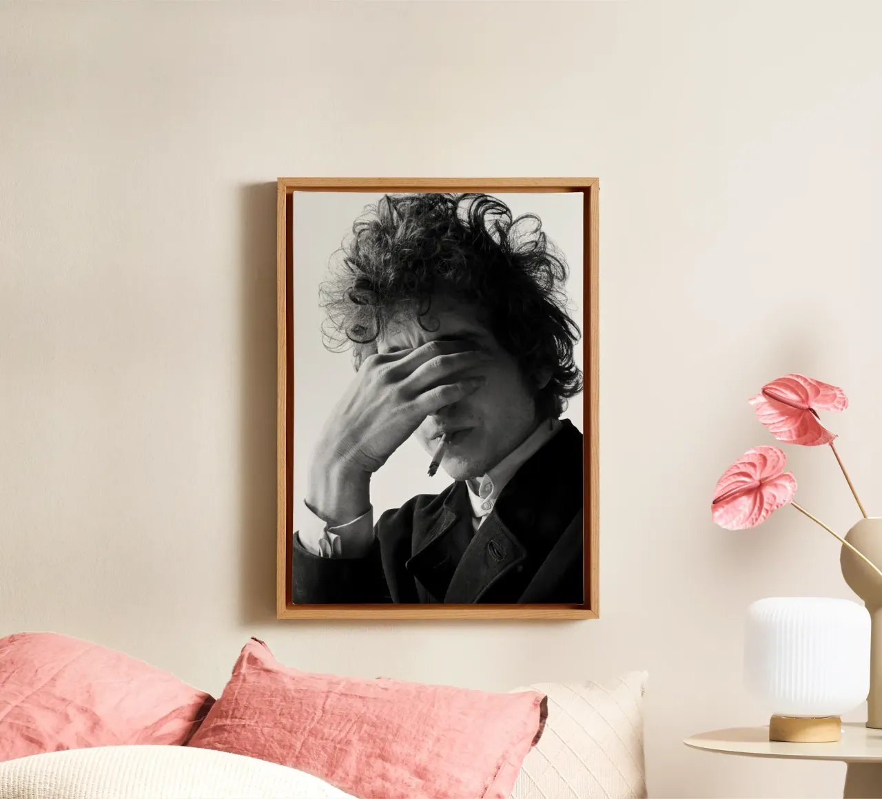 Bob Dylan I tela con Cornice a cassetta da April Lewis