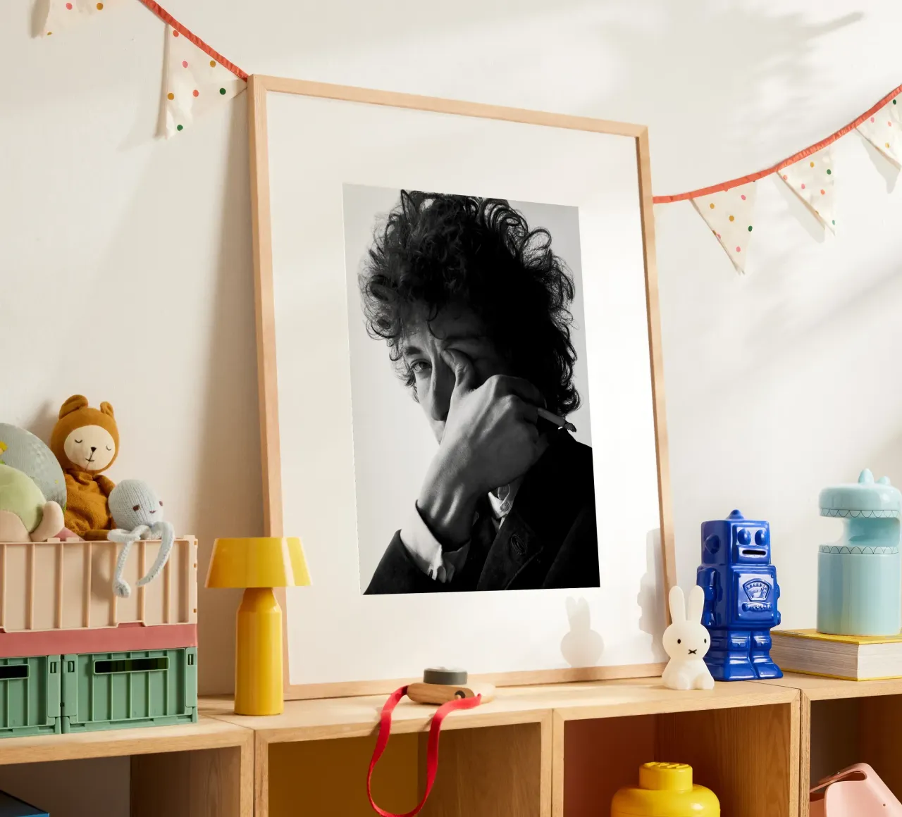 Bob Dylan II poster con telaio in legno da April Lewis