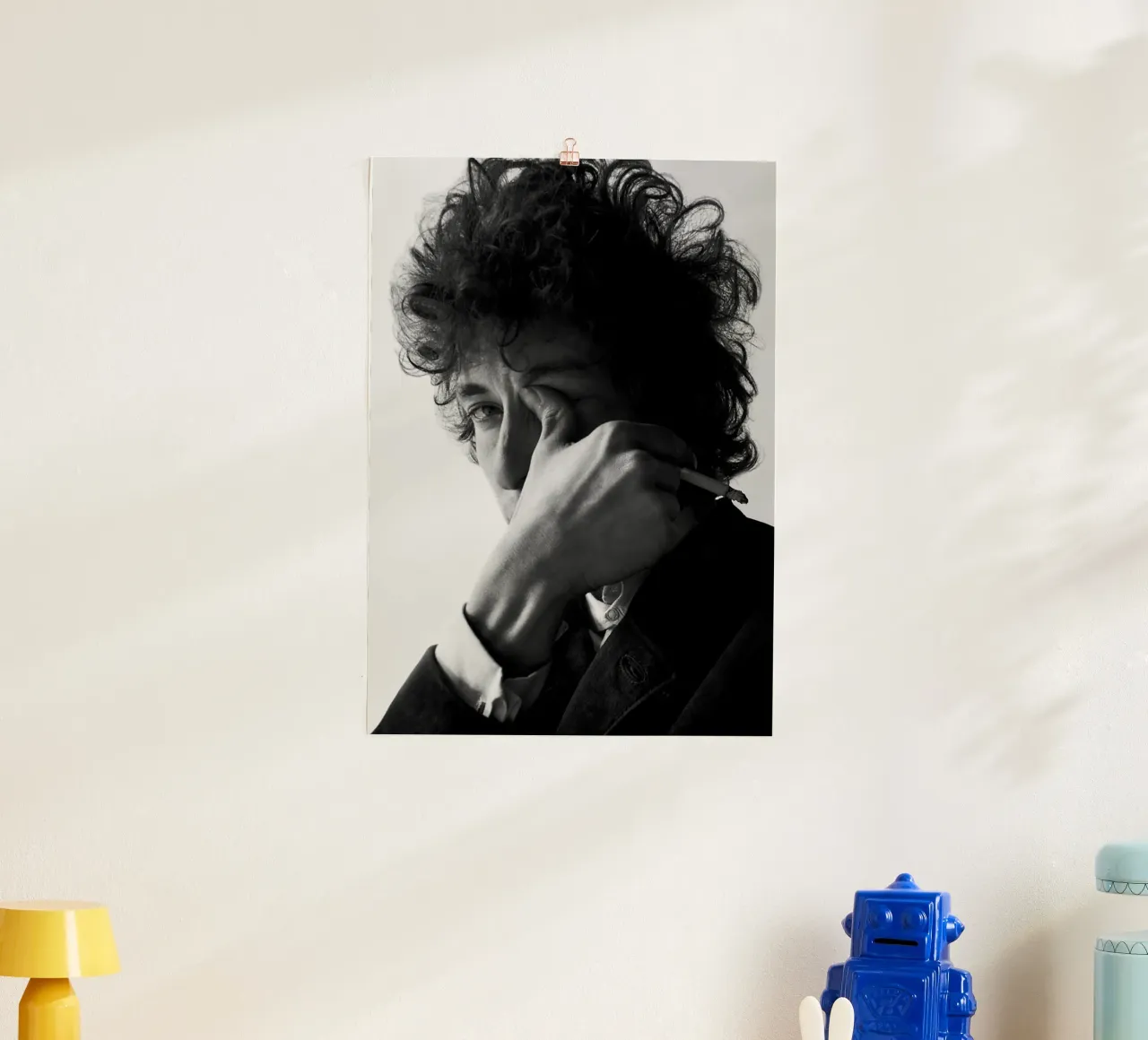 Bob Dylan II poster con telaio in legno da April Lewis