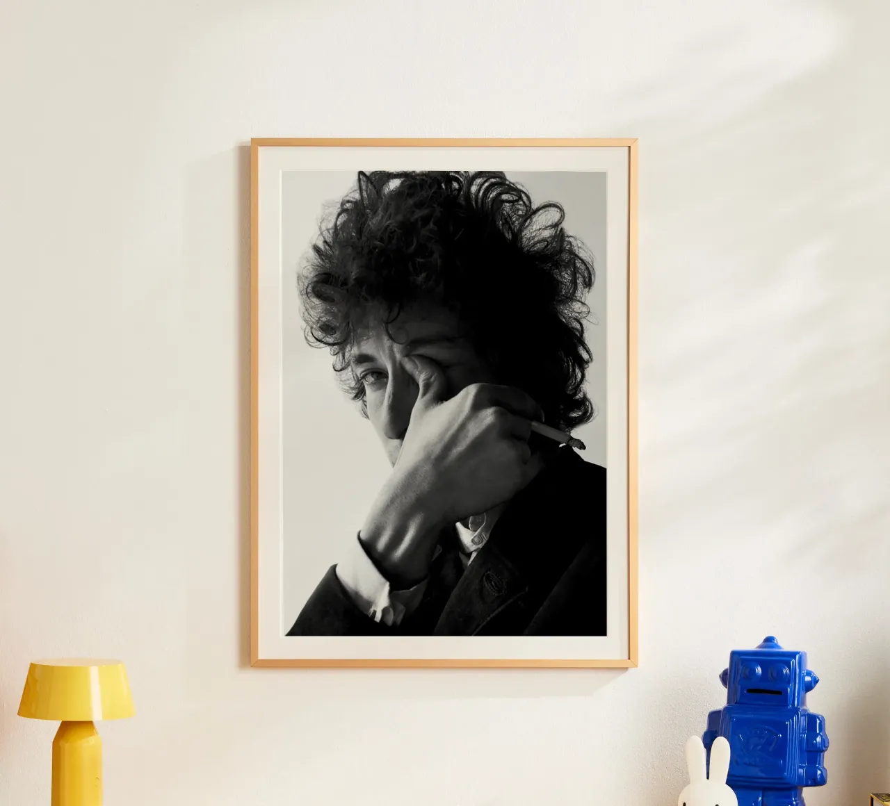 Bob Dylan II poster con telaio in legno da April Lewis