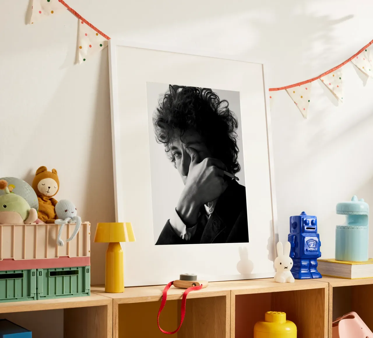 Bob Dylan II poster con telaio in legno da April Lewis
