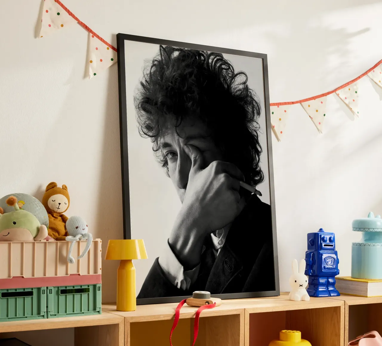 Bob Dylan II poster con telaio in legno da April Lewis