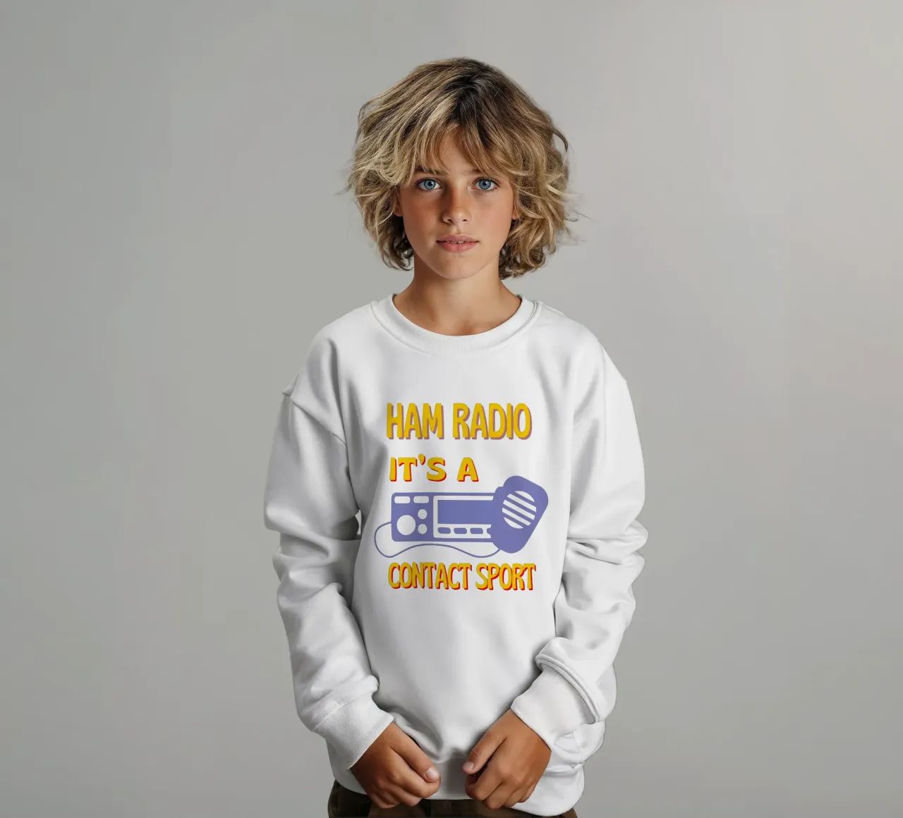 Ham Radio Tee - It's a Contact Sport for Radio Enthusiasts felpa bambino da Static Vibes