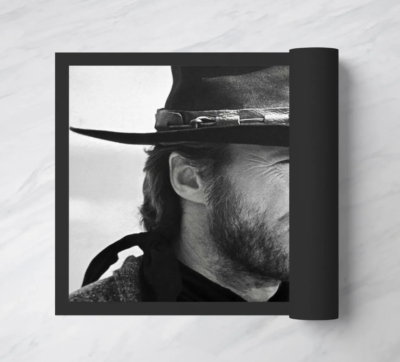 Clint Eastwood in The Good, the Bad and the Ugly Fußmatte von April Lewis