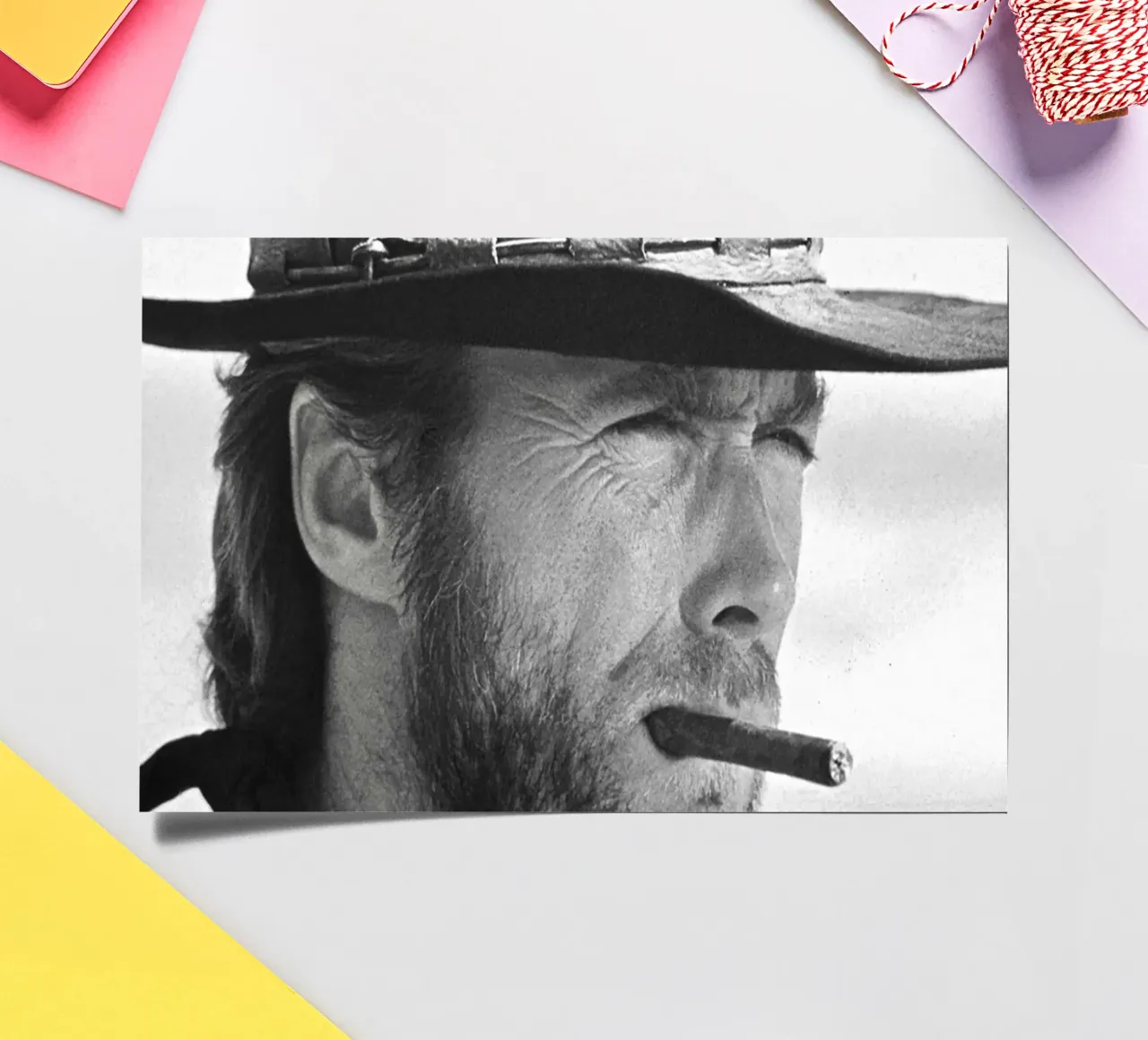 Clint Eastwood in The Good, the Bad and the Ugly Stickerbogen von April Lewis